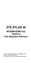 ZTE ATLAS W Kullanım kılavuzu