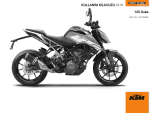 KTM 125 Duke 2019 El kitabı