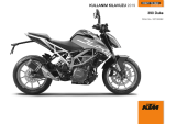 KTM 390 Duke EU 2019 El kitabı