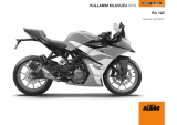 KTM RC 125 EU 2019 El kitabı