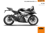 KTM RC 390 AU 2020 El kitabı