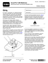Toro HoverPro 400 Machine Kullanım kılavuzu