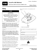 Toro HoverPro 400 Machine Kullanım kılavuzu