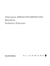 Alienware AW2521HF Kullanici rehberi