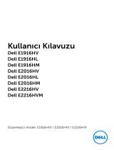 Dell E2016HM Kullanici rehberi