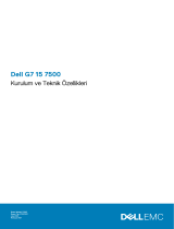 Dell G7 15 7500 Hızlı başlangıç ​​Kılavuzu