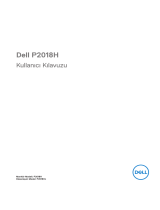 Dell P2018H Kullanici rehberi