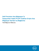 Dell Precision 7920 Rack Hızlı başlangıç ​​Kılavuzu