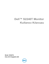 Dell S2240T 21.5 Multi-Touch Monitor Kullanici rehberi