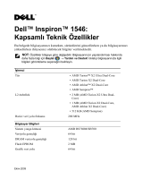 Dell Inspiron 1546 Şartname