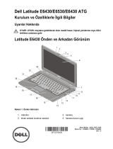 Dell Latitude E6430 ATG Hızlı başlangıç ​​Kılavuzu