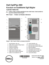 Dell OPTIPLEX 990 Hızlı başlangıç ​​Kılavuzu