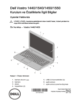 Dell Vostro 1540 Hızlı başlangıç ​​Kılavuzu