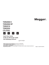 Megger TDR2000/3 Hızlı başlangıç ​​Kılavuzu
