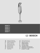 Bosch MSM7700/01 El kitabı