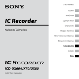 Sony ICD-UX60 Kullanma talimatları