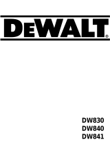 DeWalt DW841 Kullanım kılavuzu