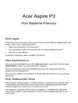 Acer Aspire P3-171 Hızlı başlangıç ​​Kılavuzu
