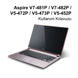 Acer Aspire V5-472G Kullanım kılavuzu