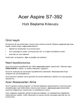 Acer Aspire S7-393 Hızlı başlangıç ​​Kılavuzu