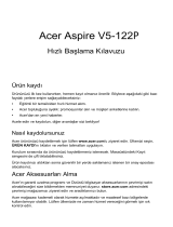 Acer Aspire V5-122P Hızlı başlangıç ​​Kılavuzu