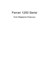 Acer Ferrari 1200 Hızlı başlangıç ​​Kılavuzu