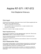 Acer Aspire R7-571 Hızlı başlangıç ​​Kılavuzu