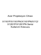 Acer X112 Kullanım kılavuzu