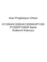 Acer X1220 Kullanım kılavuzu