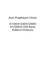Acer X1130 Kullanım kılavuzu