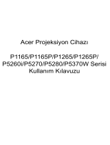 Acer P5370W Kullanım kılavuzu