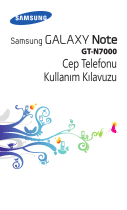 Samsung GT-N7000 Kullanım kılavuzu