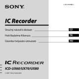 Sony ICD-UX60 Kullanici rehberi