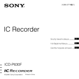 Sony ICD-P630F Kullanici rehberi