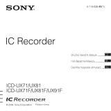 Sony ICD-UX71 Kullanici rehberi