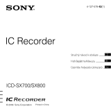 Sony ICD-SX800 Kullanici rehberi