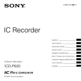 Sony ICD-P620 Kullanma talimatları