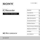 Sony ICD-AX412F Kullanma talimatları