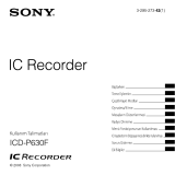 Sony ICD-P630F Kullanma talimatları