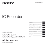 Sony ICD-UX71 Kullanma talimatları