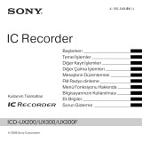 Sony ICD-UX300F Kullanma talimatları