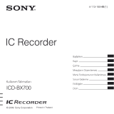 Sony ICD-BX700 Kullanma talimatları