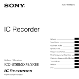 Sony ICD-SX68 Kullanma talimatları