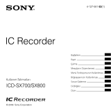 Sony ICD-SX800 Kullanma talimatları
