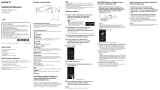 Sony NWZ-F887 Quick Start Guide and Installation