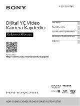 Sony HDR-CX240E Kullanma talimatları