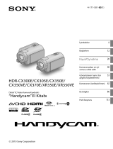 Sony HDR-CX350VE Kullanma talimatları