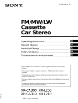 Sony XR-CA300 - Fm-am Cassette Car Stereo Kullanma talimatları