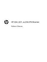 HP Z Display Z27i 27-inch IPS LED Backlit Monitor Kullanici rehberi