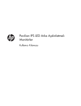 HP Pavilion 25bw 25-inch Diagonal IPS LED Backlit Monitor Kullanım kılavuzu